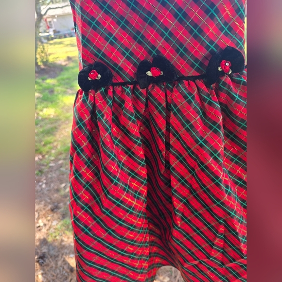 La Princess Red Plaid Girls Dress 3T - Picture 2 of 6